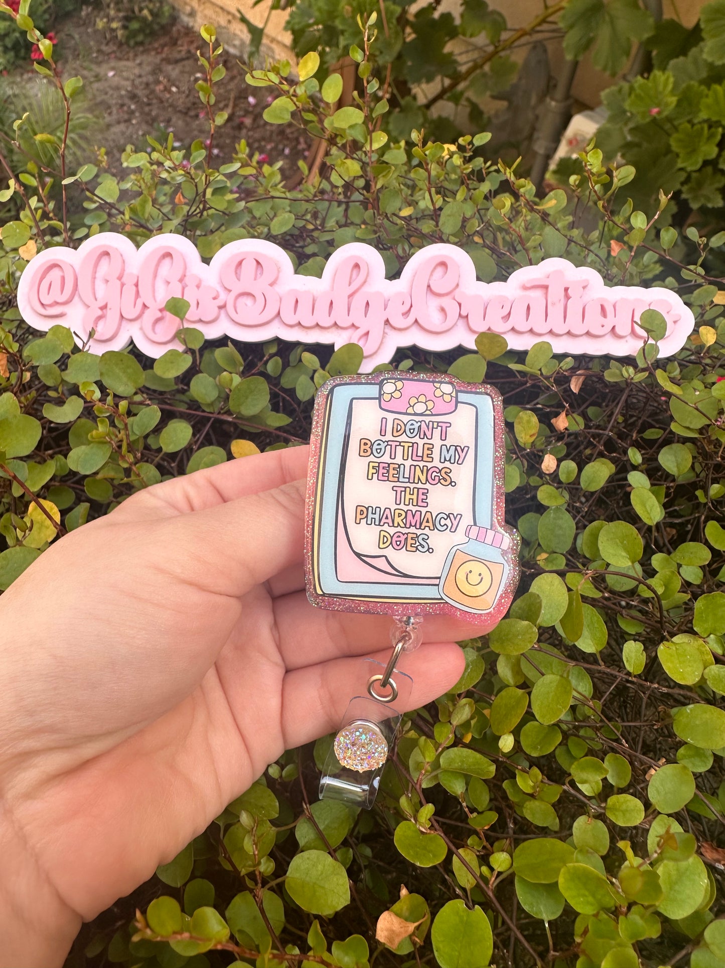 Bottled Feelings Badge Reel