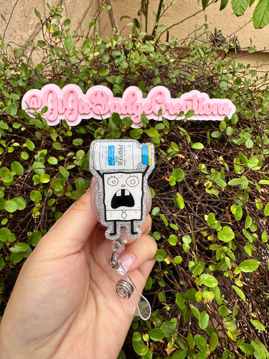 Propofol Doodle Bob Badge Reel