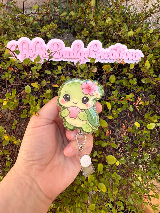 Summer Turtle Badge Reel