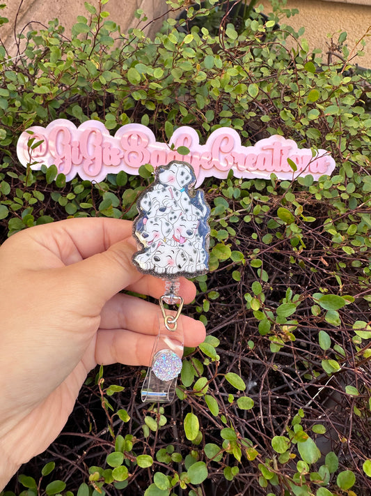 Dalmatian Dogs Badge Reel